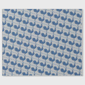 Blauer Raster, Delft Look, Geschenkpapier (Flach)