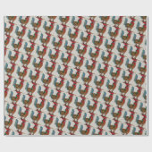 Blauer Raster, Delft Look, Geschenkpapier (Flach)