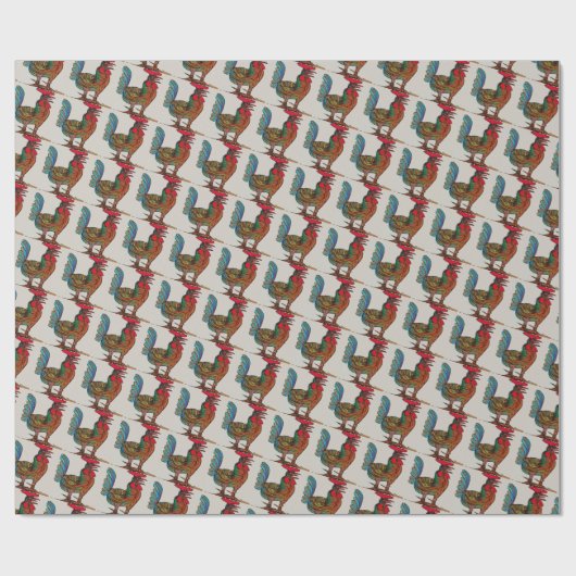 Blauer Raster, Delft Look, Geschenkpapier (Flach)