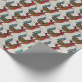 Blauer Raster, Delft Look, Geschenkpapier (Ecke)