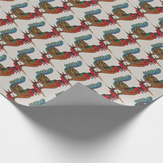 Blauer Raster, Delft Look, Geschenkpapier (Ecke)