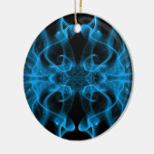 Blauer Rauch auf schwarz Keramikornament (Links)
