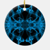 Blauer Rauch auf schwarz Keramikornament (Hinten)