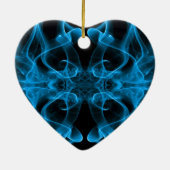 Blauer Rauch auf schwarz Keramikornament (Hinten)