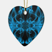 Blauer Rauch auf schwarz Keramikornament (Links)