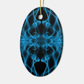 Blauer Rauch auf schwarz Keramikornament (Links)