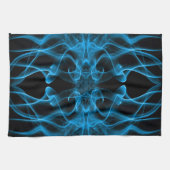 Blauer Rauch auf schwarz Küchentuch (Horizontal)