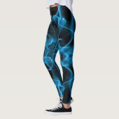 Blauer Rauch auf schwarz Leggings (Links)