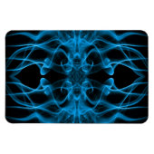 Blauer Rauch auf schwarz Magnet (Horizontal)