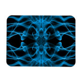Blauer Rauch auf schwarz Magnet (Horizontal)