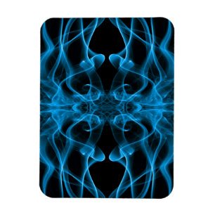 Blauer Rauch auf schwarz Magnet