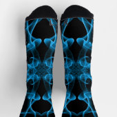 Blauer Rauch auf schwarz Socken (Oben)