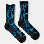 Blauer Rauch auf schwarz Socken (Rechts)