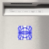 Blauer Rauch auf weiß Magnet (In Situ (Geschirrspüler))