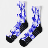 Blauer Rauch auf weiß Socken (Links)