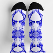 Blauer Rauch auf weiß Socken (Oben)