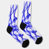 Blauer Rauch auf weiß Socken (Rechts)
