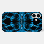 Blauer Rauch in schwarzen Farben Case-Mate iPhone Hülle (Rückseite (Horizontal))