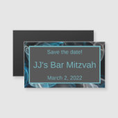 Blauer Rauch speichern Datum Magnet (Vorne/Hinten)