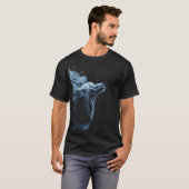 Blauer Rauch Wolf T-Shirt | Mystischer Wolf Grafik (Vorne ganz)