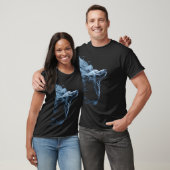 Blauer Rauch Wolf T-Shirt | Mystischer Wolf Grafik (Unisex)