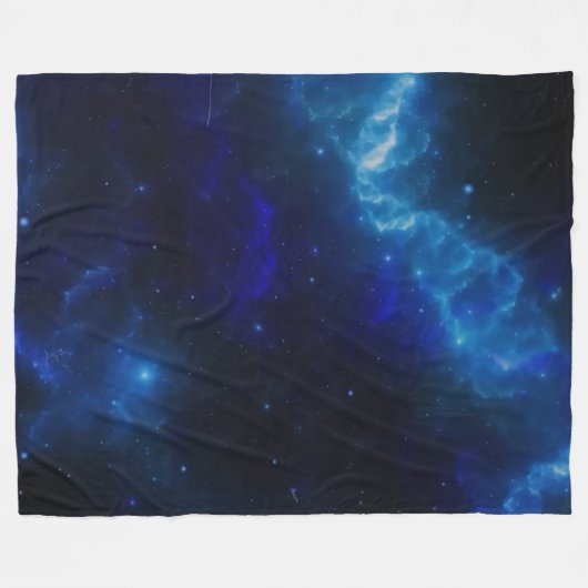 BLAUER RAUM FLEECEDECKE (Vorderseite (Horizontal))