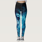 Blauer Raum Leggings (Vorderseite)