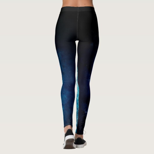 Blauer Raum Leggings (Rückseite)