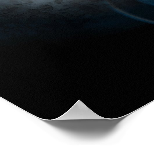 Blauer Raum Poster (Ecke)