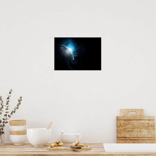 Blauer Raum Poster (Küche)