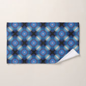 Blauer Räumlicher Geometrischer Badhandtuch Set (Handtuch)