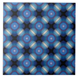 Blauer Räumlicher Geometrischer Fliese