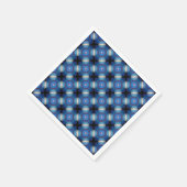 Blauer Räumlicher Geometrischer Serviette (Ecke)
