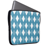 Blauer Rauten-Laptop Laptopschutzhülle (Vorne Rechts)