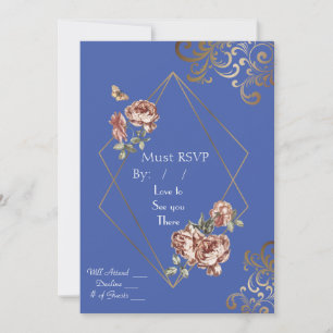 Blauer Ray der UAWG Hochzeitskarte