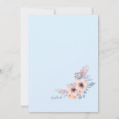 Blauer Reflektionsvorschub Einladung (Rückseite)