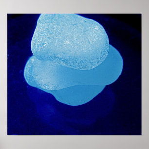 Blauer Reflexions-Druck Poster