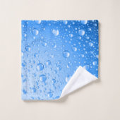 Blauer Regen fällt Badhandtuch Set (Waschlappen)