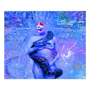 Blauer Regen Fotodruck