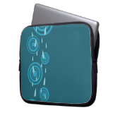 Blauer Regen Laptopschutzhülle (Vorderseite Links)