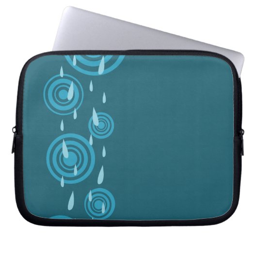 Blauer Regen Laptopschutzhülle (Vorderseite)