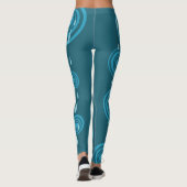 Blauer Regen Leggings (Rückseite)