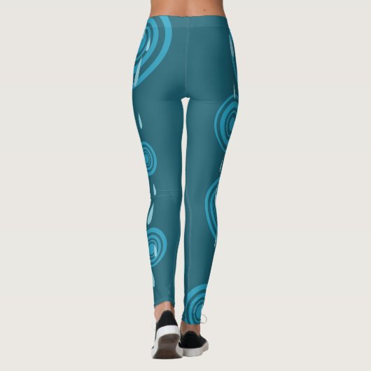 Blauer Regen Leggings (Rückseite)
