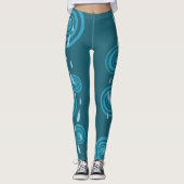 Blauer Regen Leggings (Vorderseite)