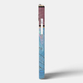 Blauer Regen Monogram Barrel Racer Case-Mate iPhone Hülle (Rückseite / Links)