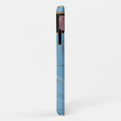 Blauer Regen Monogram Barrel Racer Case-Mate iPhone Hülle (Hinten/Rechts)