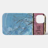 Blauer Regen Monogram Barrel Racer Case-Mate iPhone Hülle (Rückseite (Horizontal))
