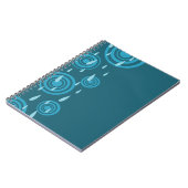 Blauer Regen Notizblock (Linke Seite)
