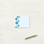 Blauer Regen Post-it Klebezettel (Auf Schreibtisch)