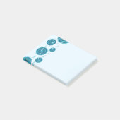 Blauer Regen Post-it Klebezettel (angewinkelt)